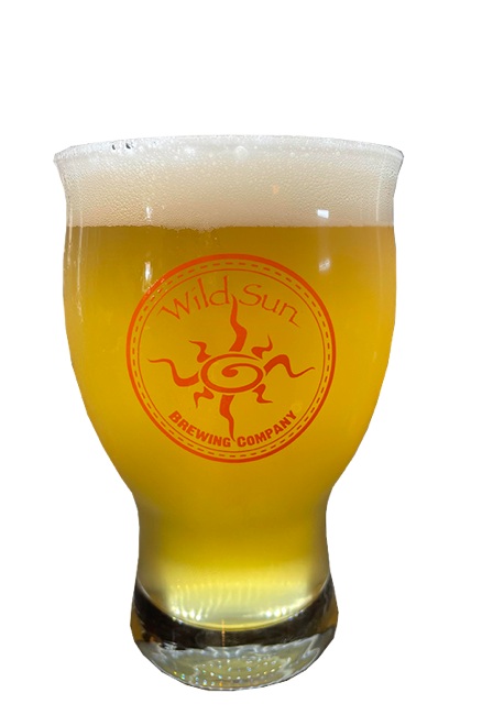 Sky IPA in a glass
