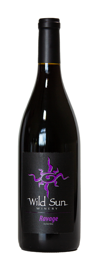 Bottle of Ravage wine